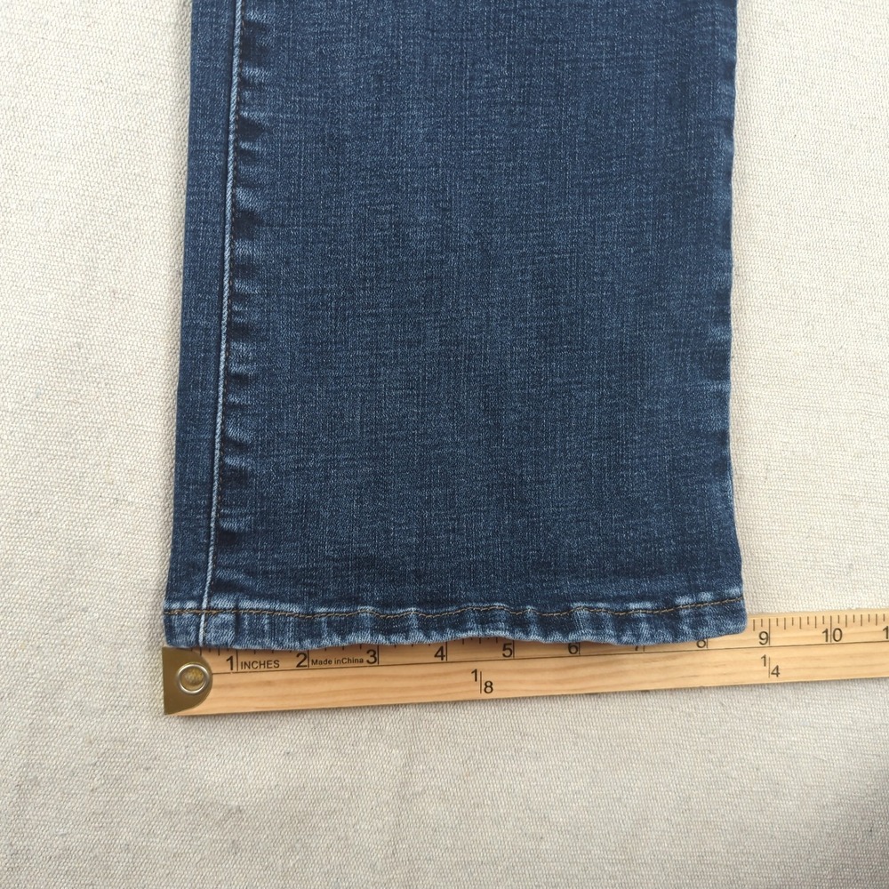 Pistola Jeans Womens 14W Blue High Rise Straight Dark Wash Stretch - Picture 6 of 15